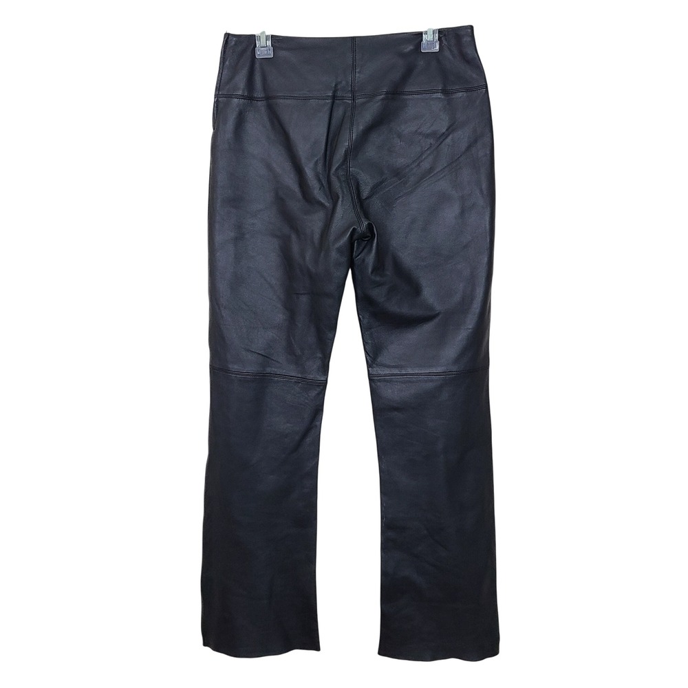 EXPRESS Black Leather Womens 9/10 Pants Biker Moto Rockstar Gf 90s Edgy‎ Grunge - Picture 9 of 11